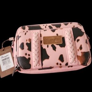 Wrangler Pink and Brown Crossbody Bag
